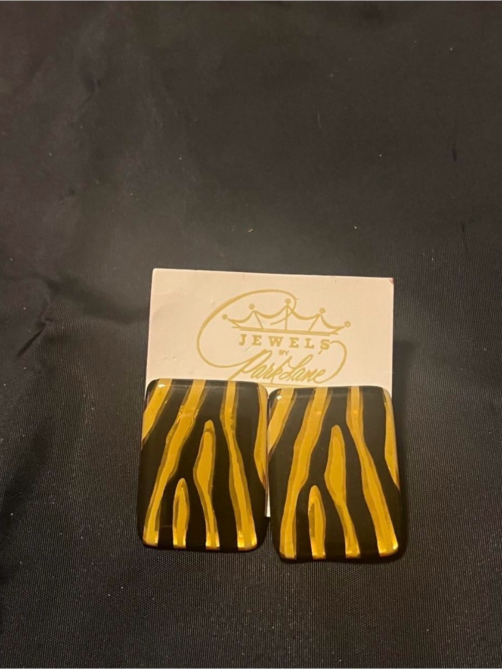 Vintage Park Lane Zebra Earrings